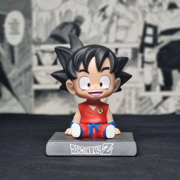 DBZ Goku Bobblehead With Mobile Holder For Cars, Work Desk. | 14.5 CMS |