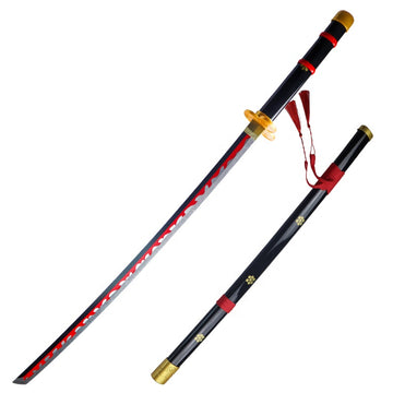 One Piece | Rorono Zoro Yama Enma Black Wooden Blade Katana | Cosplay Lifesize Wooden Sword | 104 Cms |