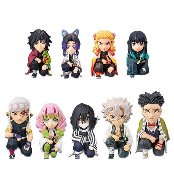 Demon Slayer Set Of 9 Hashira Action Figures | 8-9 Cms |