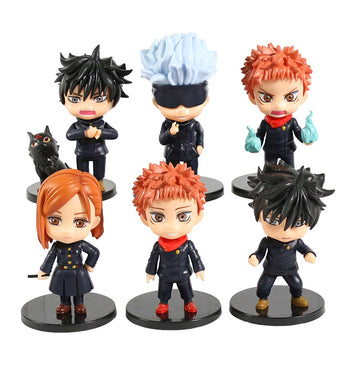 Jujutsu Kaisen Set Of 6 Action Figures 8-| 10 Cms | SET B