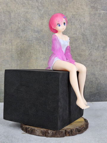 Re:Zero | Ram Sitting Without Chair Anime Figure | 14 cm | PVC