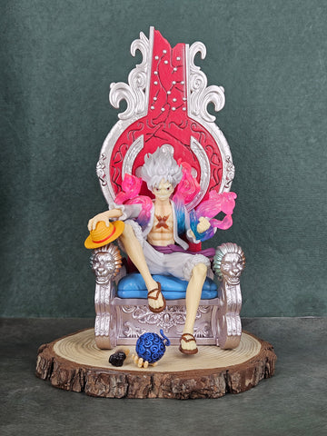 One Piece Gear Five Emperors Luffy Figurine on Throne | 32 cm
