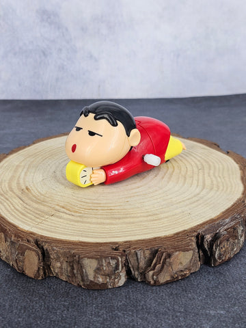 Crayon Shinchan Movable Crawling Mechanical Toy Figure With Box | Red Shirt | 12 cm