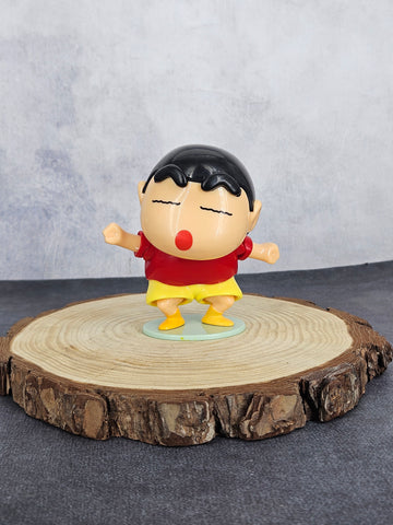 Crayon Shinchan Movable Noding Head Mechanical Toy Figure | Red Shirt | 12 cm