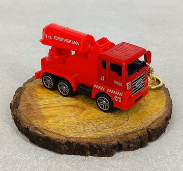 Fire Brigade Truck Keychain | Model 4 | Red Miniature Truck | With Moveble Centrifugal Pump |