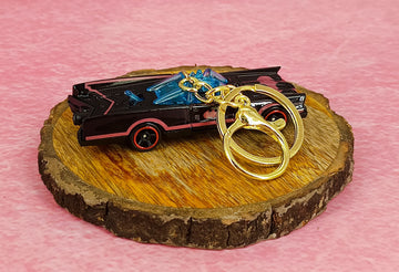 Batman Themed Batmobile Keychain | Model 4 | With Golden Keyring |