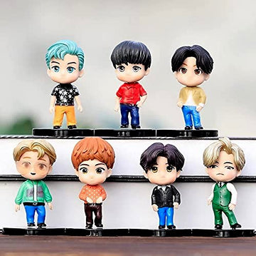 BTS BT21 Dynamite Dolls Human Action Figure Set of 7 (8 cm)