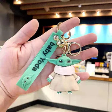 Baby Yoda MOM | 3D Lanyard Keychain | Durable