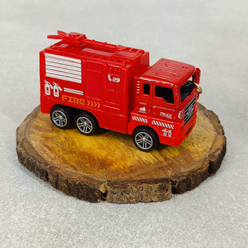 Fire Brigade Truck Keychain | Model 5 | Red Miniature Truck | With Moveble Centrifugal Pump |