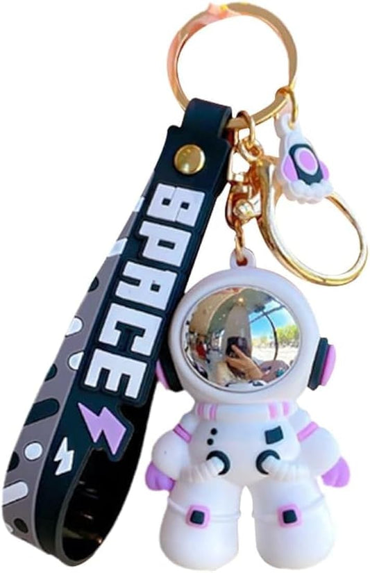 Astronaut Model A Black | 3D Lanyard Keychain | Silicone