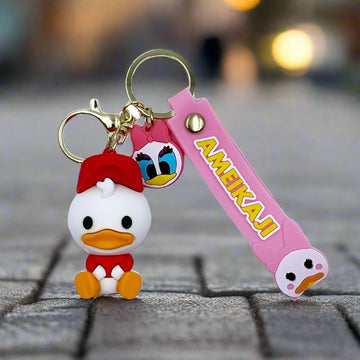 Donald Duck MODEL C Silicone | 3D Lanyard Keychain | Durable