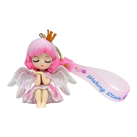 Cute Pink Fairy Angel Keychain | Model 2 | Premium | Lanyard Keychains |