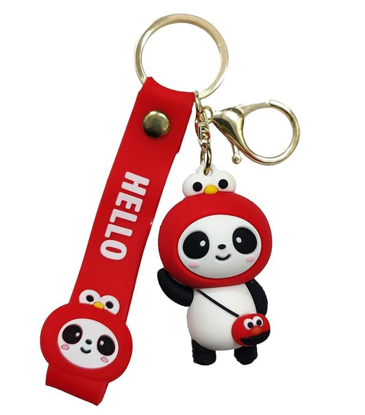 Red Panda Silicon Keychain | Model B | 3D Lanyard Keychain | Premium |