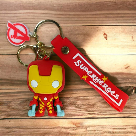 Marvel Ironman Avengers Keychain | 3D Lanyard Keychain | Silicone | Superhero |