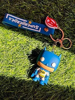DC Batman Superhero Keychain | 3D Lanyard Keychain With Charms | Silicone | Justice League |