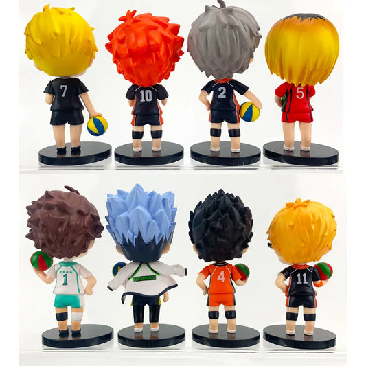 Haikyuu Set Of 8 Action Figures Set PVC with Base | 10 Cms |