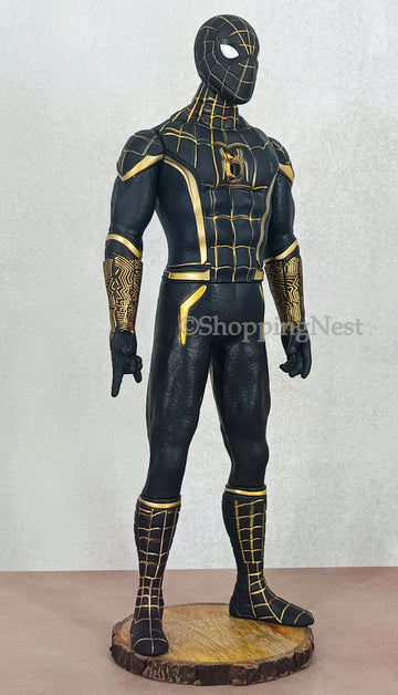Marvel Spider-Man 3: No Way Home Peter Parker Black and Gold Zentai Suit Jumpsuit Halloween.