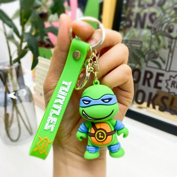 Ninja Turtle Leo Keychain | Silicone Lanyard Keychain | Premium |