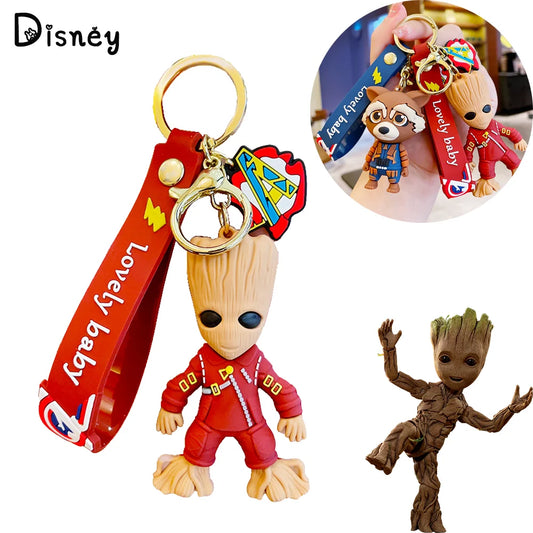 Gaurdians of the Galaxy Groot Red Keychain | 3D Lanyard Keychain | Silicone | Marvels | Avengers |