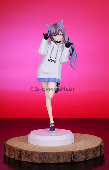 Genshin Impact Keqing in Hoodie PVC Anime Figure | 25 Cms |