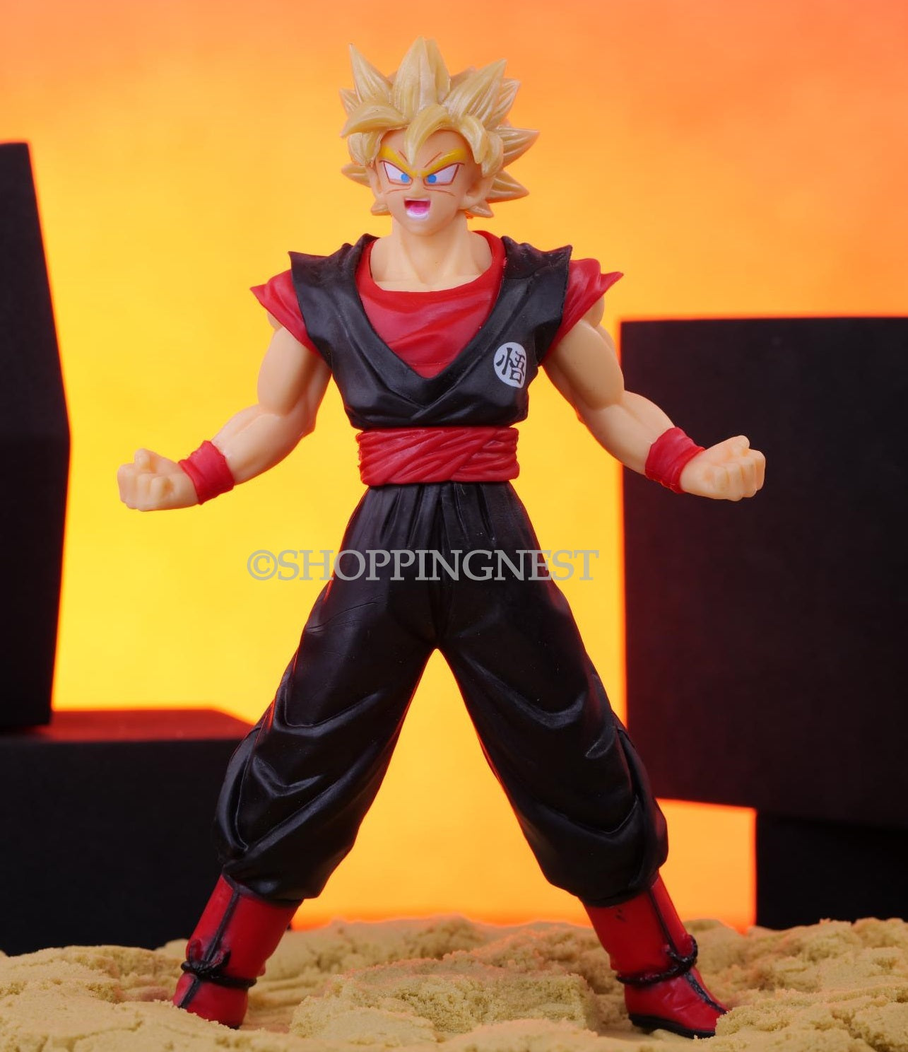 DBZ goku super saiyan SSJ Model self standing Action Figure C