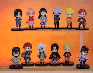 Naruto Anime Figures Set Of 12 Set A | 7- 8 Cm |