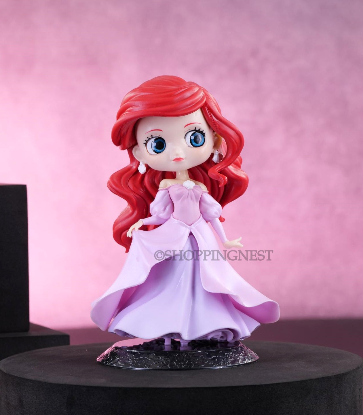 Cute Fancy Princess Ariel in Purple Gown Figure Figurine