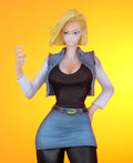 android 18 figure closeup side