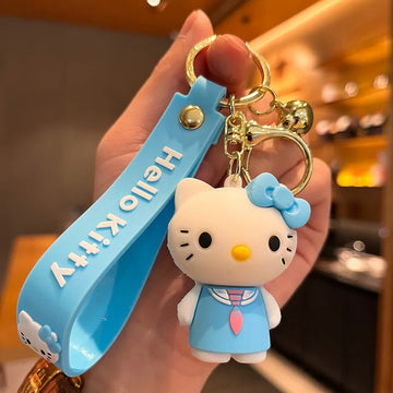 Hello Kitty Blue Lanyard Keychain | Model B | Premium Keychain | Silicone |