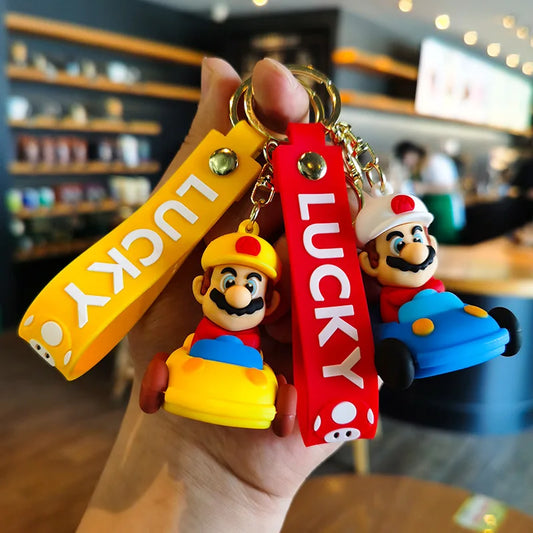 Super Mario Kart Gaming Keychain | Blue Car| Durable and Stylish |