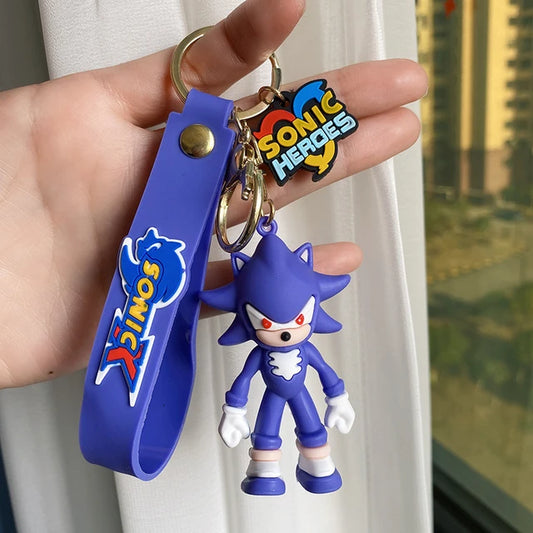 Sonic Silver Hedgehog Lanyard Keychain | Purple | Silicone Keychain | High Quality |
