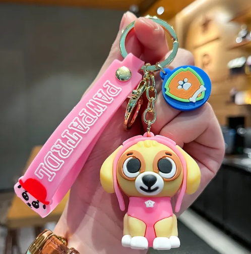 Paw Patrol Skye Lanyard Keychain | Pink-Brown | Silicone Keychain | High Quality |