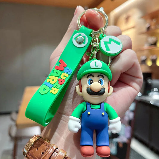 Super Mario Luigi Lanyard Keychain | Green | Silicone Keychain | High Quality |