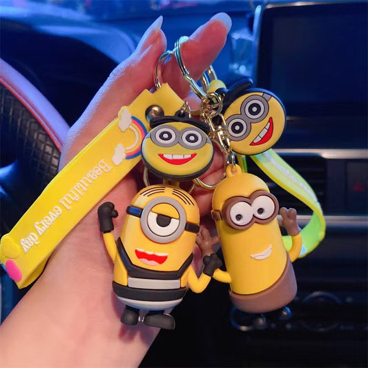 Minion Frank Keychain | Silicone Lanyard Keychain | Premium | Descpicable Me Movie |