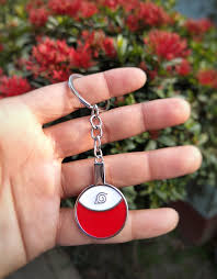Uchiha Clan Crest Logo Metal Keyring Keychain
