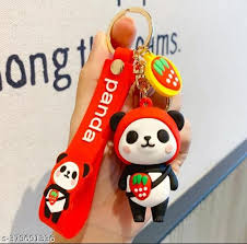 Red Panda Silicon Keychain | Model A | 3D Lanyard Keychain | Premium |