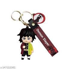 Demon Slayer Giyu Tomioka Keychain | Model B | 3D Silicone Keychain | Anime |