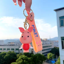 Piglet Silicone Keychain | Winnie The Pooh | 3D Lanyard Keychain | Premium |