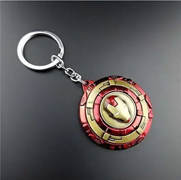 Rotating Revolving | Spinning IM Sheild with Head Metal | Primium Golden Keychain |