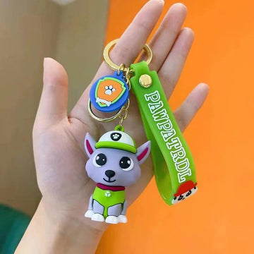 Paw Patrol Rocky Lanyard Keychain | Grey-Green | Silicone Keychain | High Quality |