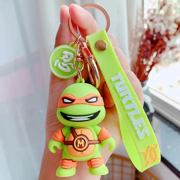 Ninja Turtle Mickey Keychain | Silicone Lanyard Keychain | Premium |
