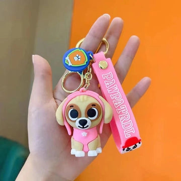 Paw Patrol Skye Lanyard Keychain | Pink-Brown | Silicone Keychain | High Quality |