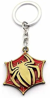 Rotating | Revolving Spinning Spiderman Logo | Golden Metal Keychain |