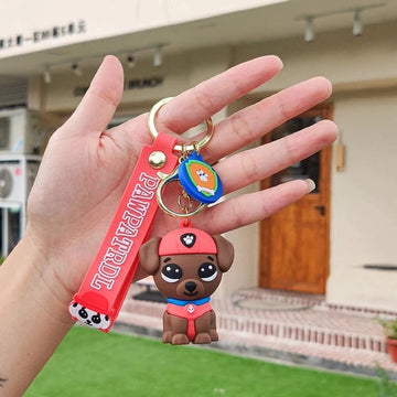 Paw Patrol Lanyard Keychain | Red-Brown | Silicone Keychain | High Quality |