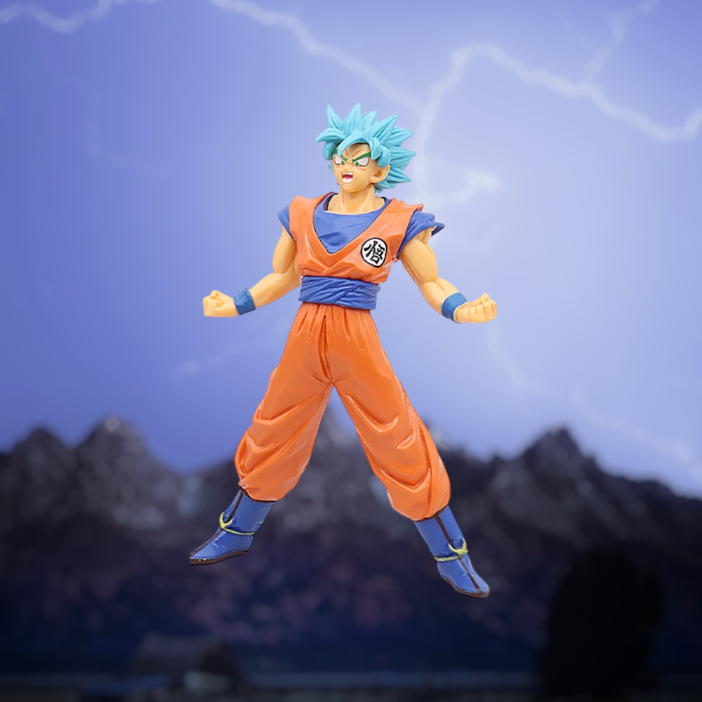 DBZ Goku Super Saiyan Blue God Self Standing Action Figures  | 16.5 Cms |