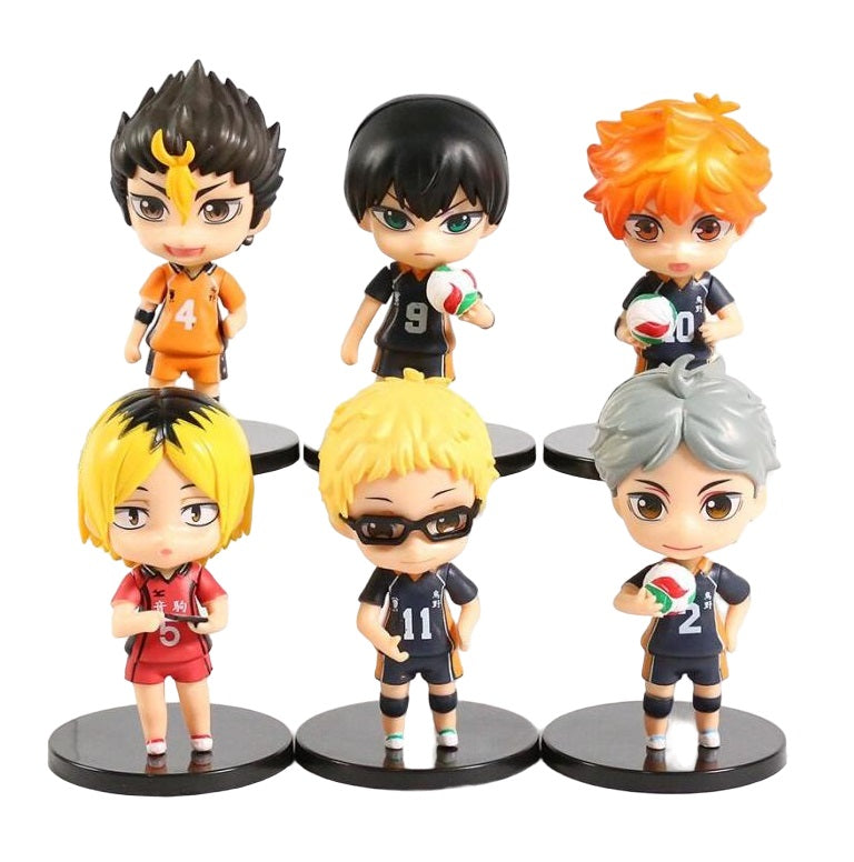 Haikyuu Set Of 6 Action Figures Set A PVC with Base | 10 Cms |