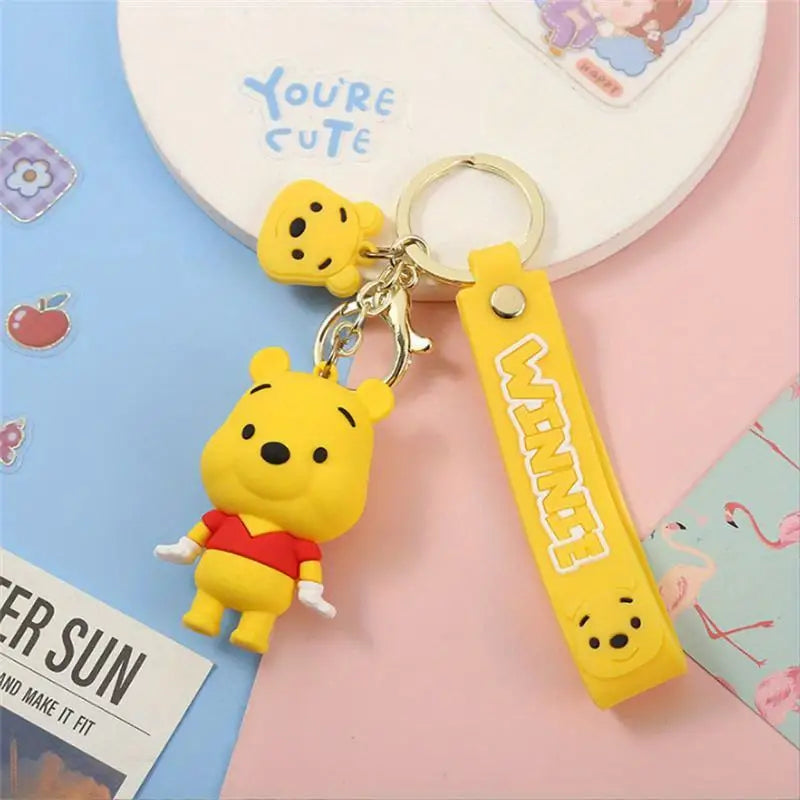Winnie The pooh Silicone | 3D Lanyard Keychain | Durable
