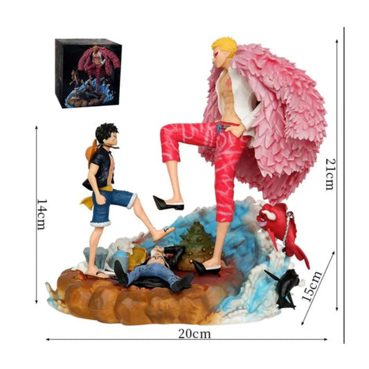 One Piece Epic Battle Figure – Luffy vs. Doflamingo 21 Cm | PVC | Anime Collectible by ShoppingNest