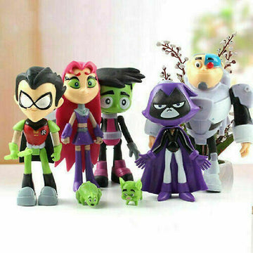 Teen Titans |PVC| Beast Boy Anime Figure Set of 5 Collectible Mini Action Figures