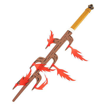 Demon Slayer Katana Kamado Tanjiro Props Ghost Fork With Bell Sword Wooden | 80 CM |